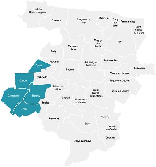 Vous habitez Agy, Campigny, Cottun, Cussy (hors hameau La Madeleine), Ranchy, l'eau potable est gérée par le SMAEP des Trois Cantons.