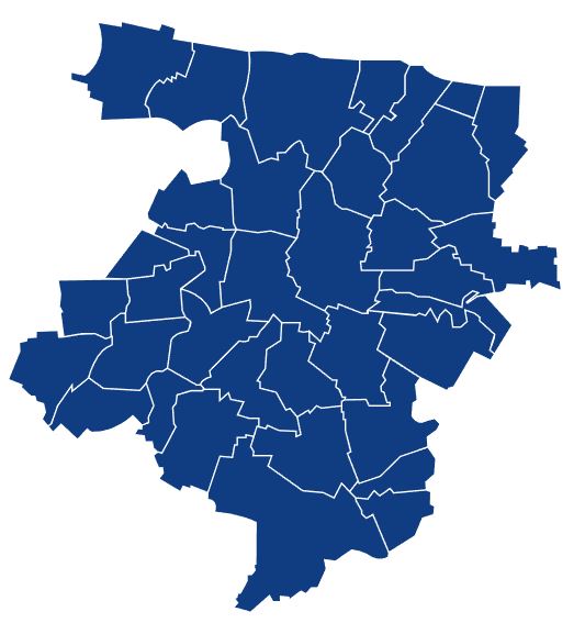 Carte des communes de Bayeux Intercom
